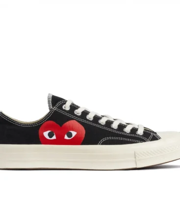 CDG Heart Low Top Black Shoes