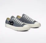 CDG Black Heart Grey Low Top Shoes