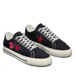 Black CDG One Star Low Top Shoes